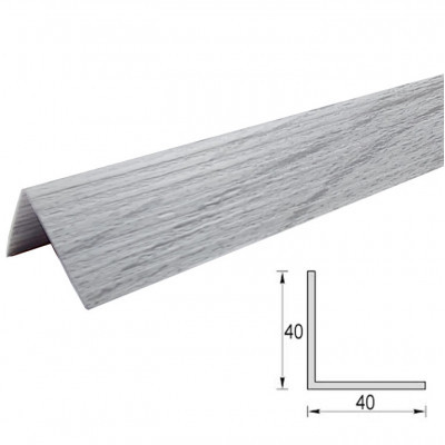 Уголок ПВХ 40*40мм 2.7м Лайнпласт Шимо светлый LU032-4040