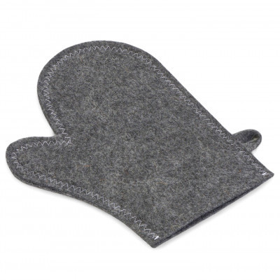 Рукавица для бани, серая