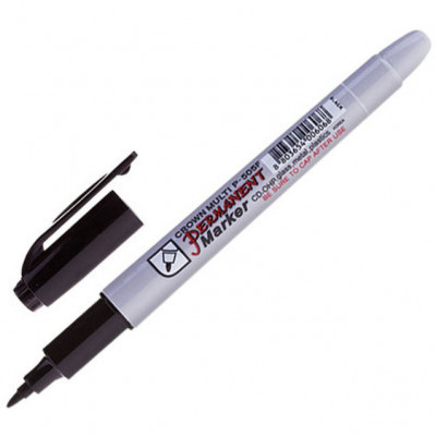 Маркер перман. Crown Multi Marker Super Slim черный 1мм