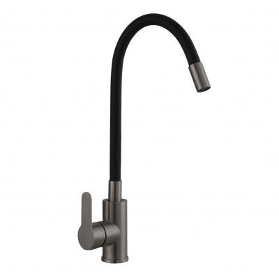 9002GM Смеситель "Avrora" Kitchen сталь Кухня