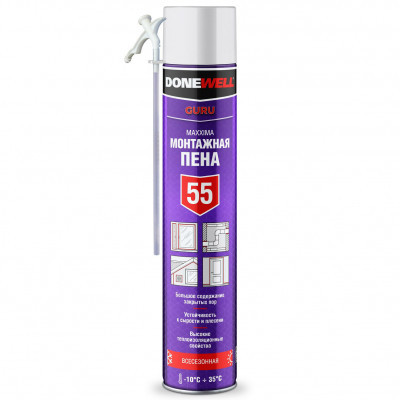 Монтажная пена бытовая DONEWELL MAXXIMA 55 всесезонная 1000мл