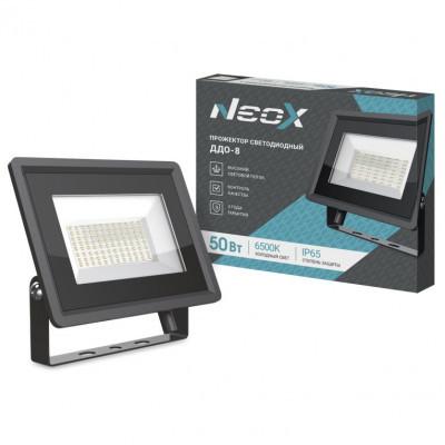 Прожектор Neox ДДО-8 50W 6500K алюм/чер