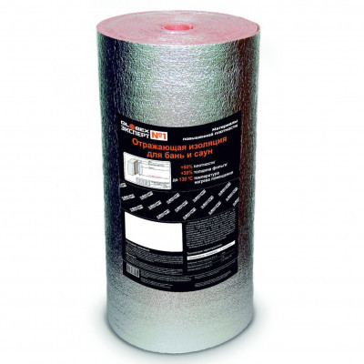 Изоляция отражающая для бань и саун НПП-К-ЛФ 5мм 1*30м Globex Эксперт Grey