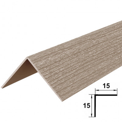 Уголок ПВХ 15*15мм 2.7м 415 Дуб Палена