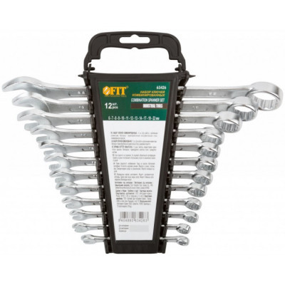 Набор ключей комбин. FIT Хард в держателе 6-22мм (12шт.)