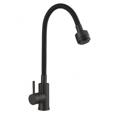 9001B Смеситель "Avrora" Kitchen черный Кухня