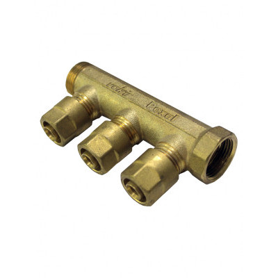 Коллектор 1"*3 выхода*20 Pexal