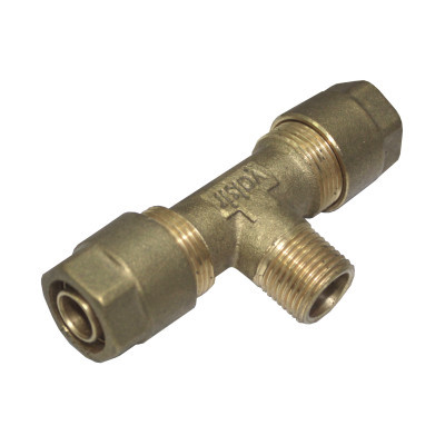 Тройник наружная резьба 20*1/2" Pexal