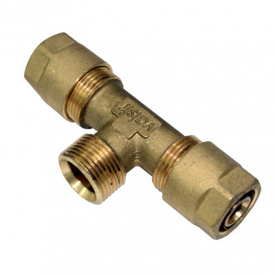 Тройник наружная резьба 20*3/4" Pexal