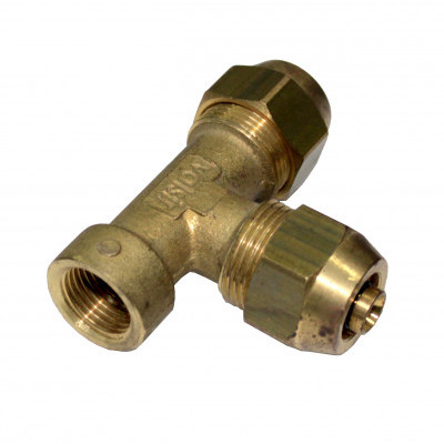 Тройник боковая резьба 16*1/2" Pexal