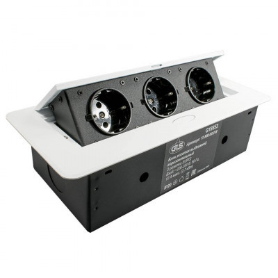 Блок розеток выдвиж. гориз. 3 роз.250В