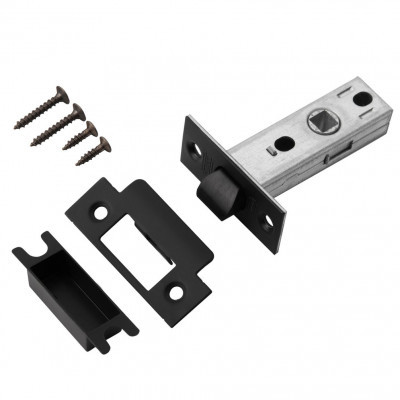 Защелка межкомнатная Y45мм пласт.яз. черный