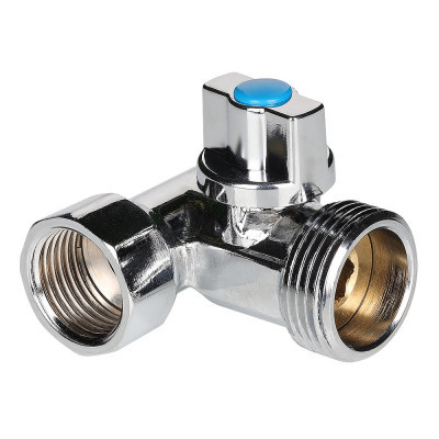 Кран 3-х. для стиральных машин 1/2-3/4-1/2 гайка-штуцер-штуцер  VT 256