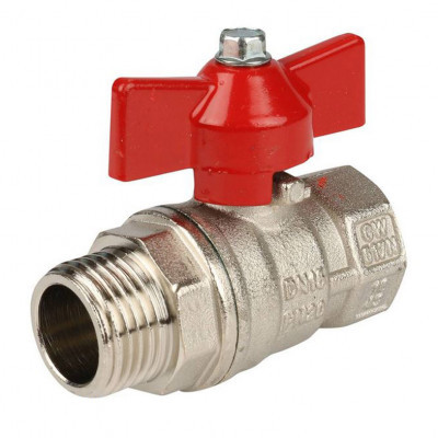 Кран шаровой 1/2 ручка бабочка внутренняя-наружная резьба Itap ideal