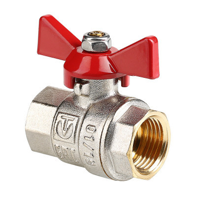 Кран шаровой BASE с рукояткой бабочка 1"  внутренняя-внутренняя резьба Valtec