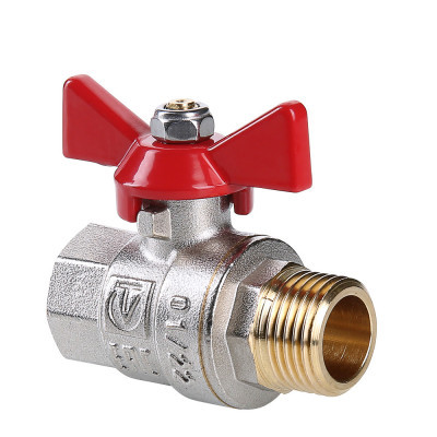 Кран шаровой BASE с рукояткой бабочка 1"внутренняя-наружная резьба  Valtec