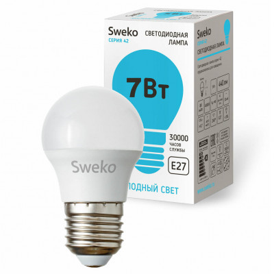 Лампа св/д SW серия 42 LED G45-7W-E27 4000K