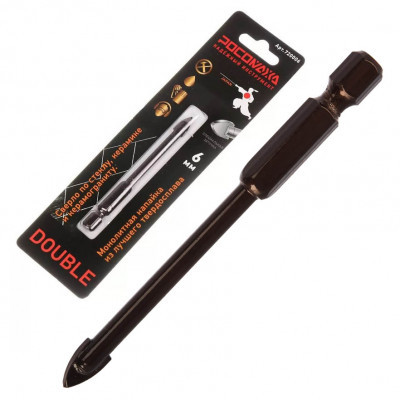 Сверло по керамике Росомаха 2 грани 6мм