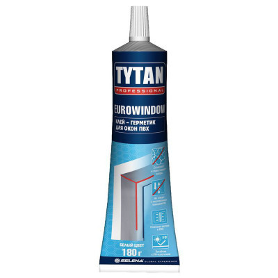 Клей-герметик для окон ПВХ TYTAN Professional белый 180г