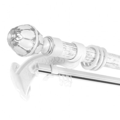 Карниз Валенсия U-шина 300см белое серебро