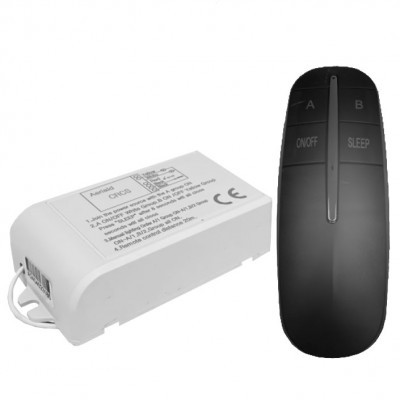 Пульт ДУ черный 2 канала, держ.на стену