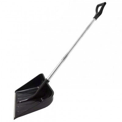 Лопата снеговая GRAIDER 400*400*170мм с алюминиевым черенком и ручкой