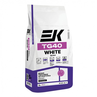 Штукатурка гипсовая ЕК ТG40 White 5кг