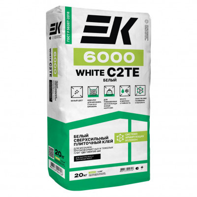 Клей для мозаики ЕК 6000 Белый 20кг