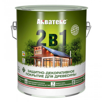 Защитно-декоративное покрытие Акватекс 2в1 белый 2.7л