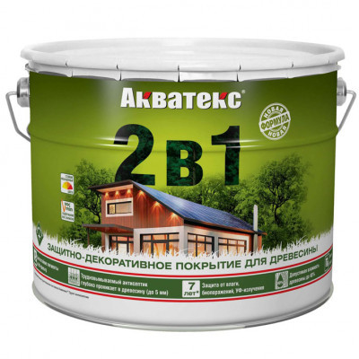 Защитно-декоративное покрытие Акватекс 2в1 дуб 9л