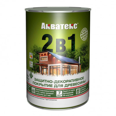 Защитно-декоративное покрытие Акватекс 2в1 орех 0.8л