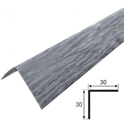 Уголок ПВХ 30*30мм 2.7м 208 Дуб пепельный