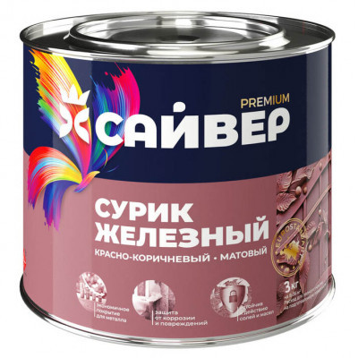 Сурик железный алкидный Сайвер 3кг