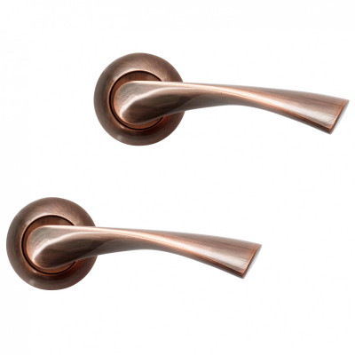Ручка на круг. розетке Мессина античная медь