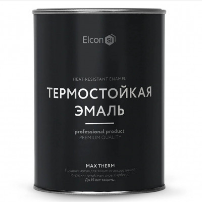 Эмаль термостойкая ЭЛКОН до 700*С графит 0.8 кг