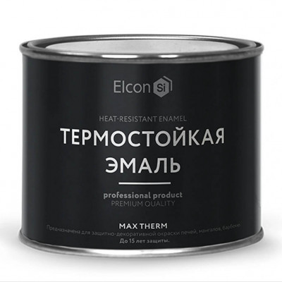 Эмаль термостойкая ЭЛКОН до 700*С графит 0.4 кг