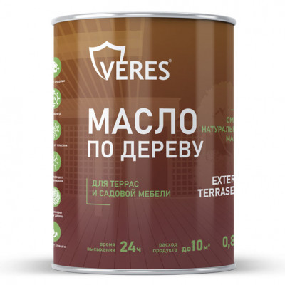 Масло по дереву для наружных работ Veres Exterior Terrase Oil палисандр 0.8л