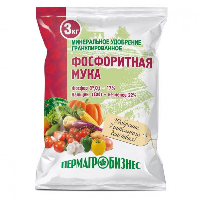 Фосфоритная мука гранулиров. 3кг ПАБ