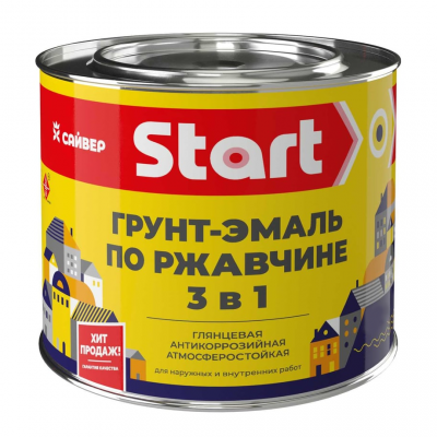 Грунт-эмаль по ржавчине 3 в 1 СТАРТ шоколадная 1.8 кг