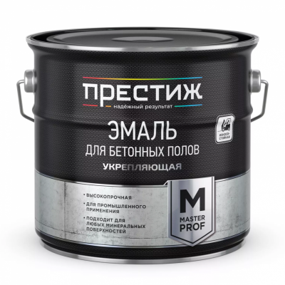 Эмаль для бетонных полов акриловая Престиж серая 3,5кг