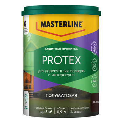 Защитная пропитка Masterline Protex Палисандр 0,9л