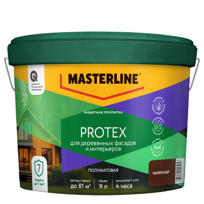 Защитная пропитка Masterline Protex Палисандр 9л