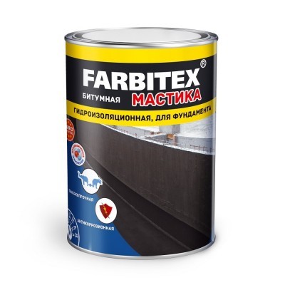 Мастика битумная гидроизоляционная Farbitex 4кг (уценка)