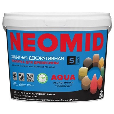 Деревозащитный состав Neomid Bio Color Aqua бесцветный 2,3л