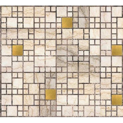 Панель ПВХ 955*480мм мозаика Мрамор с золотом
