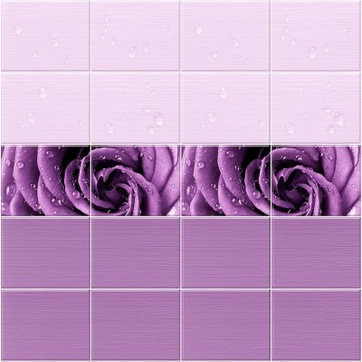 Панель ПВХ Плитка 3D КАПЛИ РОСЫ фиолетовый 2700х250х8мм
 (2 панели)