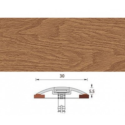 Порог с мон. каналом 30мм 0,9м Дуб Коньячный