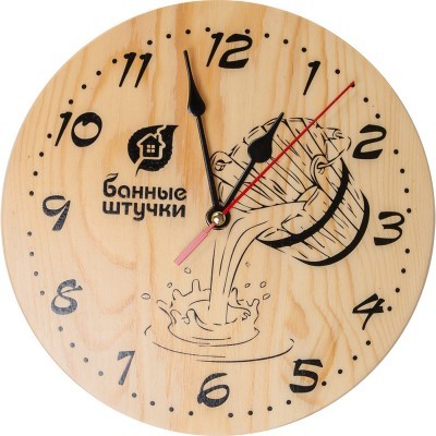 Часы в предбанник для бани и сауны