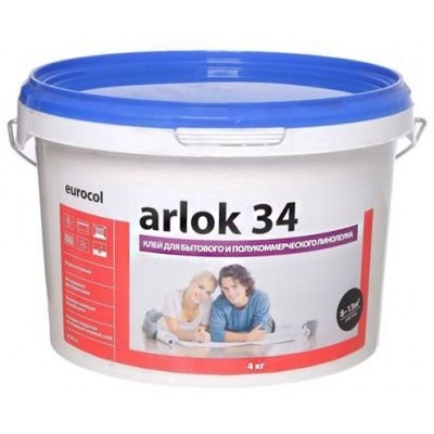 Клей 34 водно-дисперсионный Arlok 4 кг.