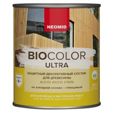Деревозащитный состав Neomid Bio Color Ultra тик 0,9л (некондиция)